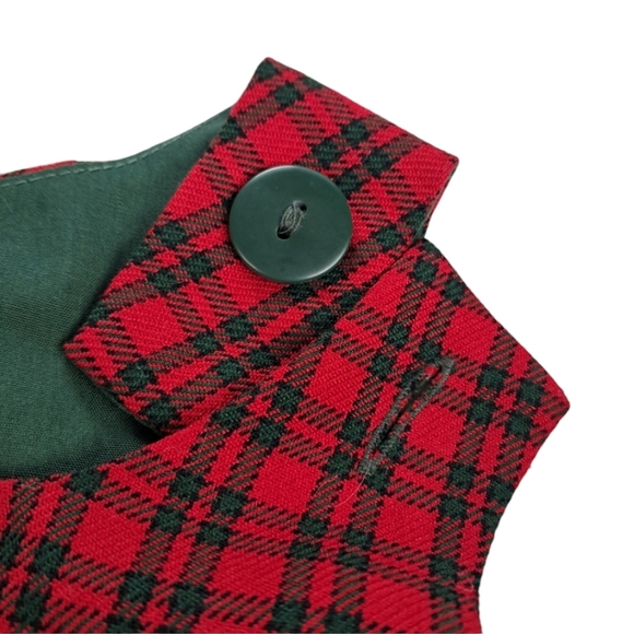 Vintage Starting Out Plaid Overalls Size 3 Months - Picture 4 of 6